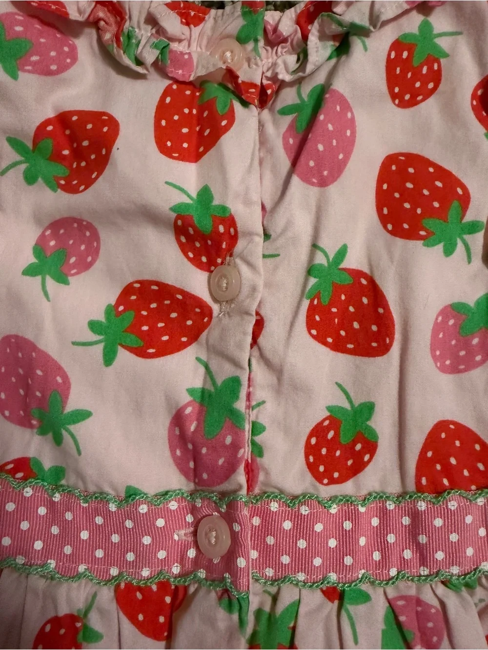Gymboree Girls Pink Strawberry Ruffle Dress | Size 6 |